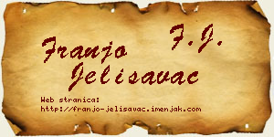 Franjo Jelisavac vizit kartica
